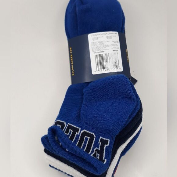 Polo Ralph Lauren Men's  Athletic 6-Pair Quarter Cut Socks  Multicolored - Picture 5 of 9